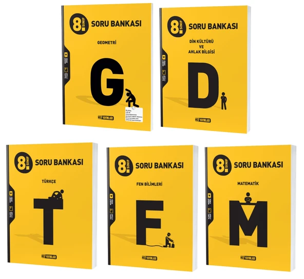Hız Lgs 2024 8. Sınıf Matematik + Geometri + Türkçe + Fen + Din Soru Seti 5 Kitap ürün görseli 1