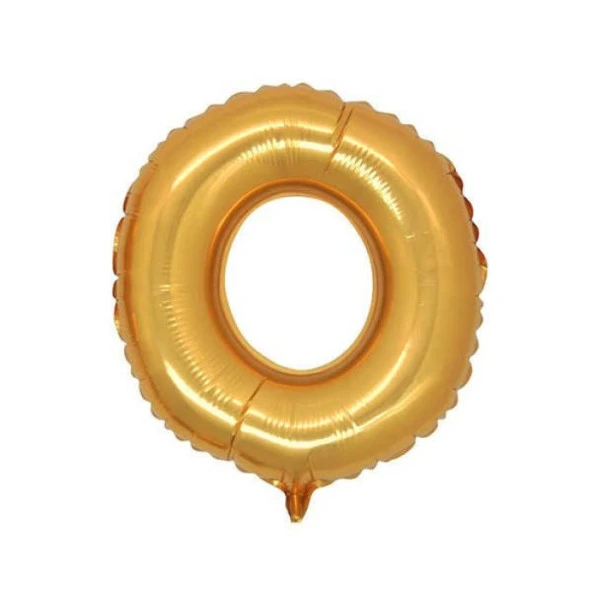 O Harf Altın Folyo Balon 34 inc 80 cm ürün görseli 1