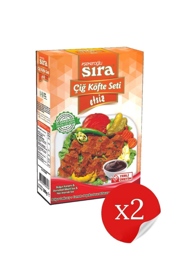 Şekeroğlu Sıra Etsiz Çiğ Köfte Set 500gr (2 Paket) ürün görseli 1