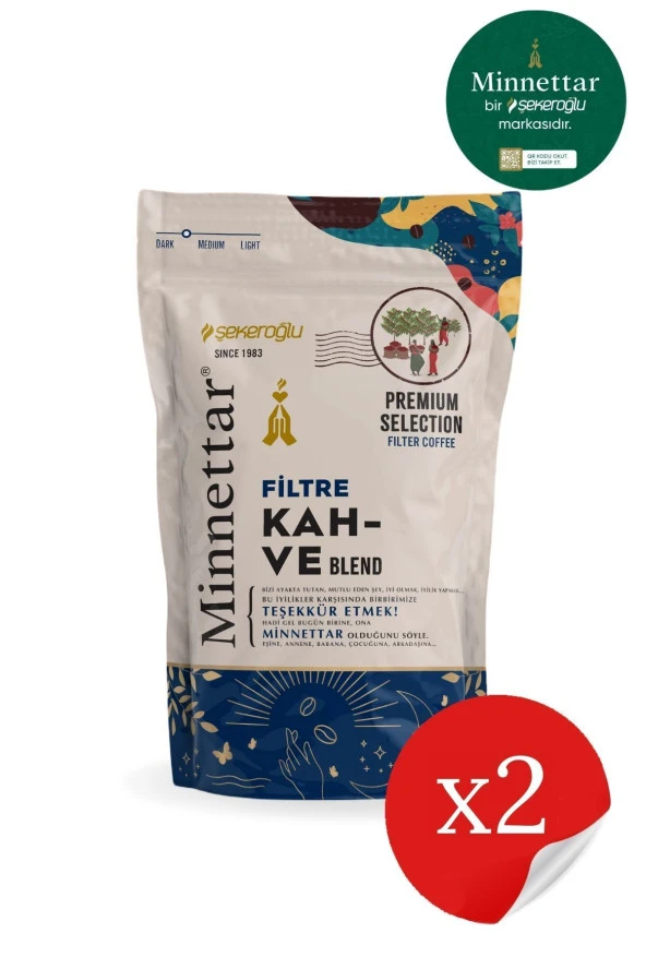 Şekeroğlu Minnettar Filtre Kahve 2 x 165 gr ( 2 PAKET ) ürün görseli 1