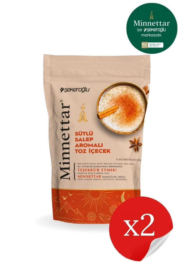 Şekeroğlu Minnettar Sütlü Salep 2 X 200 gr ( 2 Paket ) ürün görseli 1