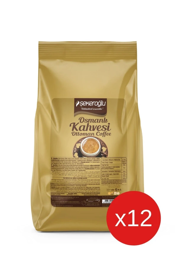 Şekeroğlu Minnettar Osmanlı Kahvesi 12 x 1000 gr ( 12 adet ) ürün görseli 1