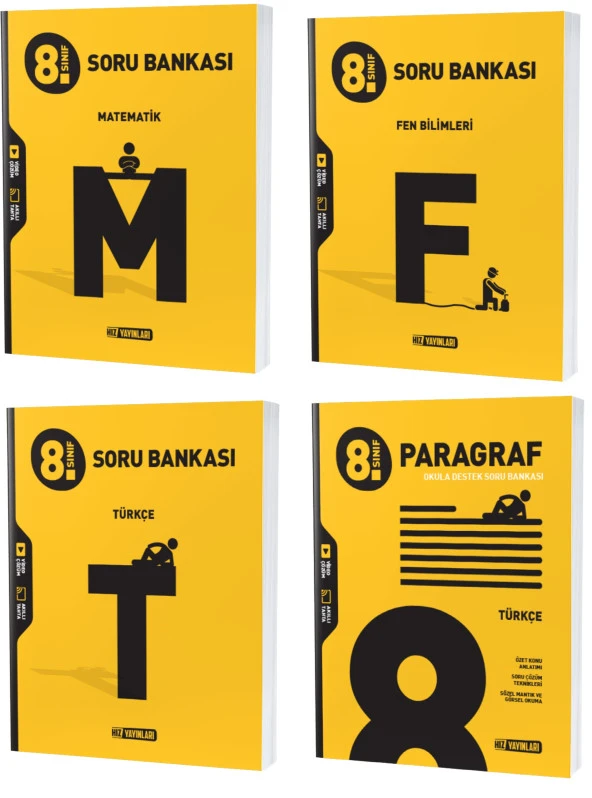 Hız Lgs 2024 8. Sınıf Matematik Türkçe Fen Paragraf Soru Seti 4 Kitap ürün görseli 1