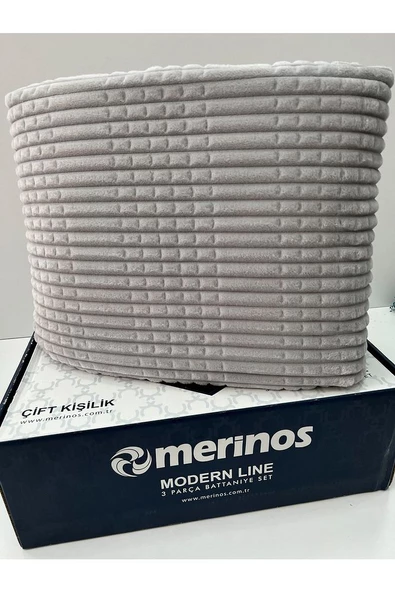 Modern Line 2 Parça Tek Kişilik Battaniye Seti Açık Gri Renk Tek Ebat Beden ürün görseli 1