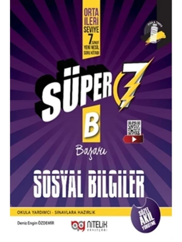NİTELİK 7.SINIF YENİ NESİL SÜPER SOSYAL BİLGİLER SORU KİTABI (B) ürün görseli 1