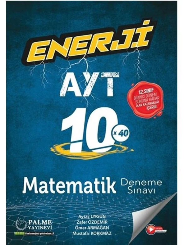PALME YKS AYT ENERJİ MATEMATİK 10 X 40 DENEME SINAVI 1.DÖNEM ürün görseli 1