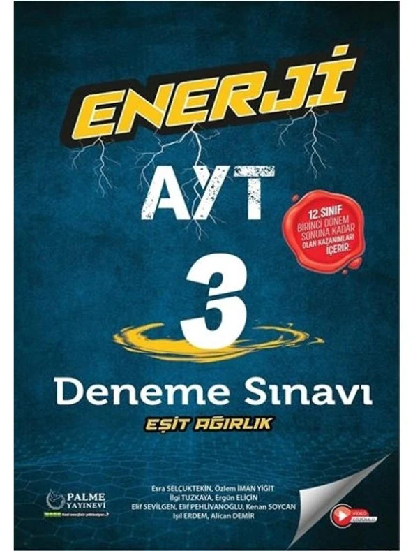 PALME YKS AYT ENERJİ 3 EŞİT AĞIRLIK DENEME SINAVI 1.DÖNEM ürün görseli 1