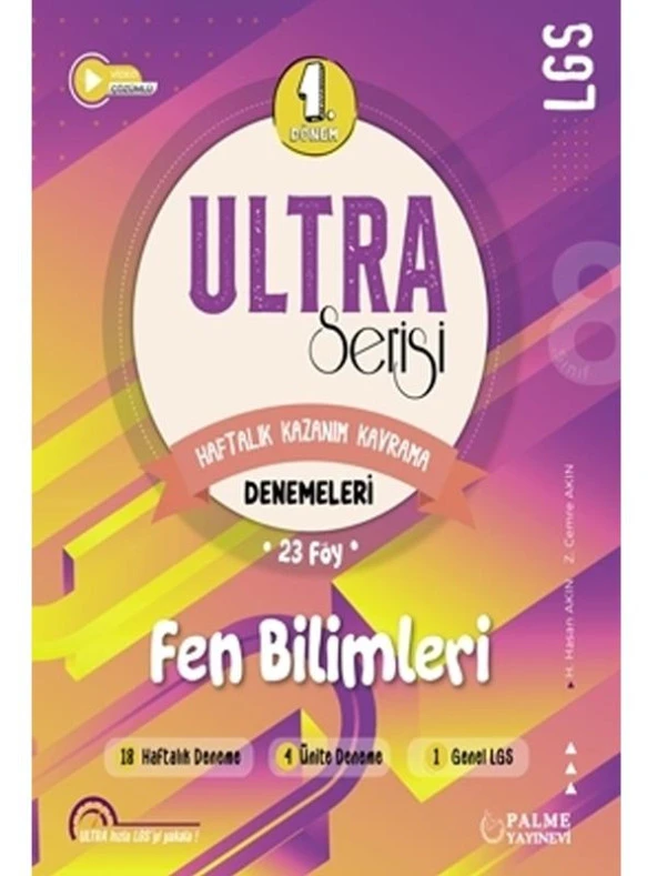 PALME 8.SINIF ULTRA FEN BİLİMLERİ DENEMELERİ (1.DÖNEM**) ürün görseli 1