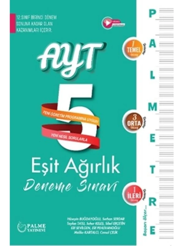 PALME YKS AYT 5 DENEME SINAVI EŞİT AĞIRLIK PALMETRE 1.DÖNEM ürün görseli 1