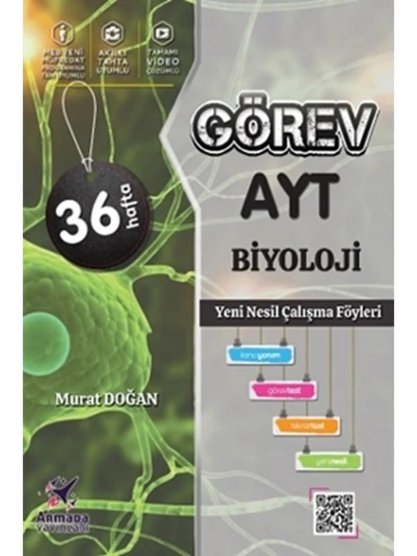 ARMADA GÖREV YKS AYT BİYOLOJİ YENİ NESİL ÇALIŞMA FÖYLERİ ürün görseli 1