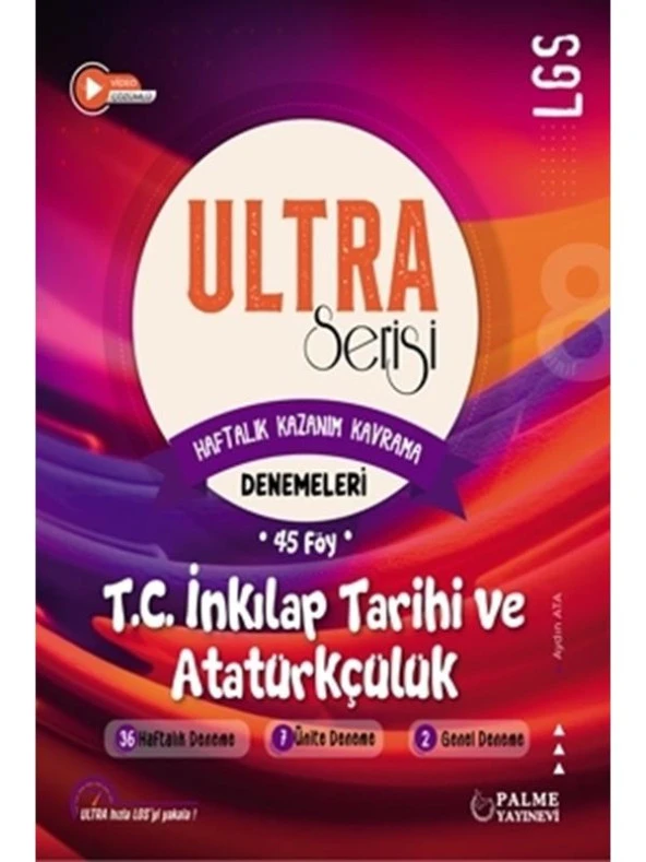 PALME 8.SINIF ULTRA SERİSİ  İNKILAP TARİHİ VE ATATÜRKÇÜLÜK DENEMELERİ ürün görseli 1