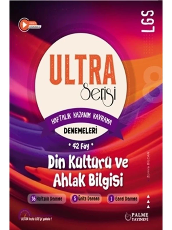 PALME 8.SINIF ULTRA SERİSİ DİN KÜLTÜRÜ VE AHLAK BİLGİSİ DENEMELERİ ürün görseli 1