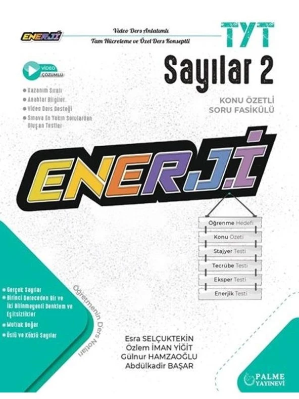 PALME YKS TYT ENERJİ SAYILAR 2 KONU ÖZETLİ SORU FASİKÜLÜ ürün görseli 1