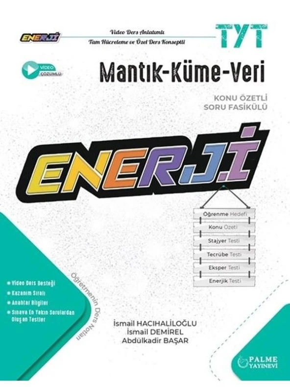 PALME YKS TYT ENERJİ MANTIK KÜME VERİ KONU ÖZETLİ SORU FASİKÜLÜ ürün görseli 1