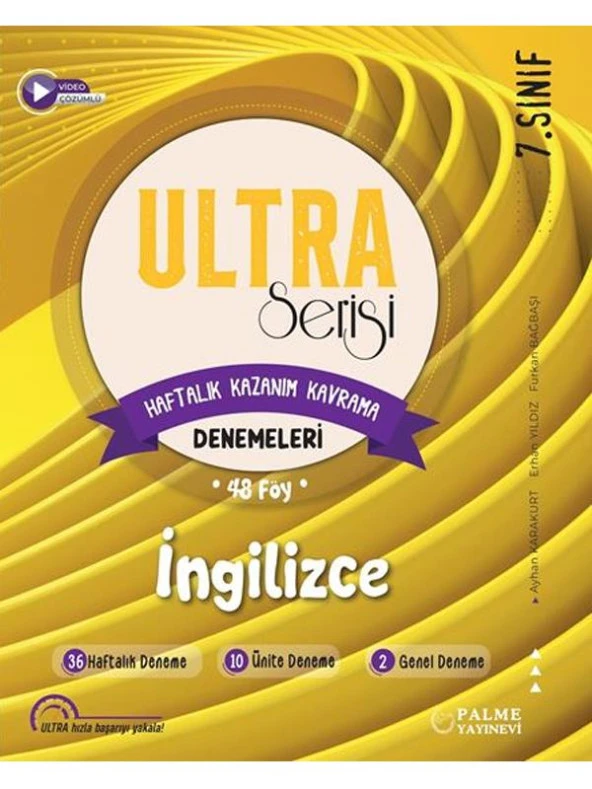PALME 7.SINIF ULTRA İNGİLİZCE HAFTALIK KAZANIM KAVRAMA DENEMELERİ ürün görseli 1