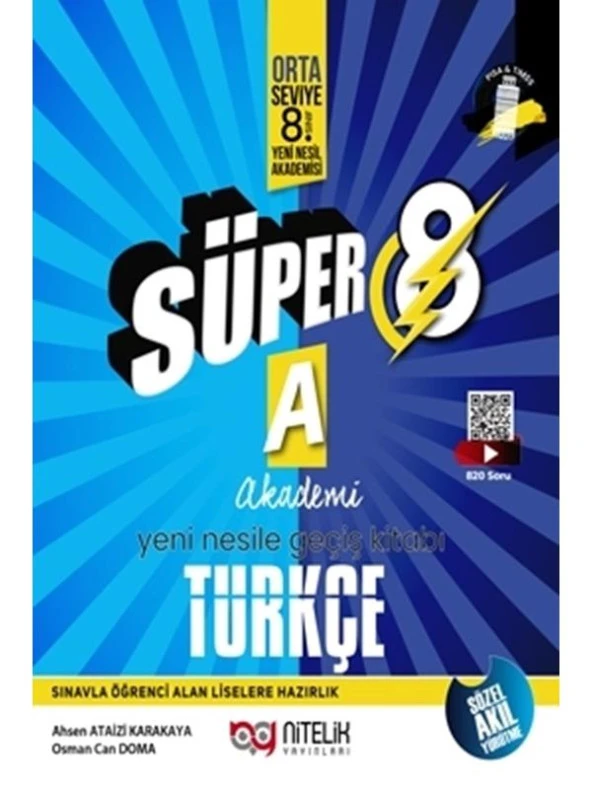 NİTELİK 8.SINIF YENİ NESİL SÜPER TÜRKÇE SORU (A) ürün görseli 1