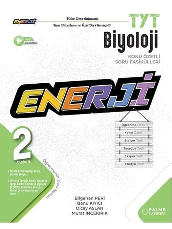 PALME YKS TYT ENERJİ BİYOLOJİ KONU ÖZETLİ SORU FASİKÜLLERİ *YENİ* ürün görseli 1