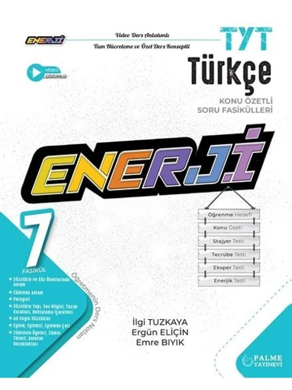 PALME YKS TYT ENERJİ TÜRKÇE KONU ÖZETLİ SORU FASİKÜLLERİ *YENİ* ürün görseli 1