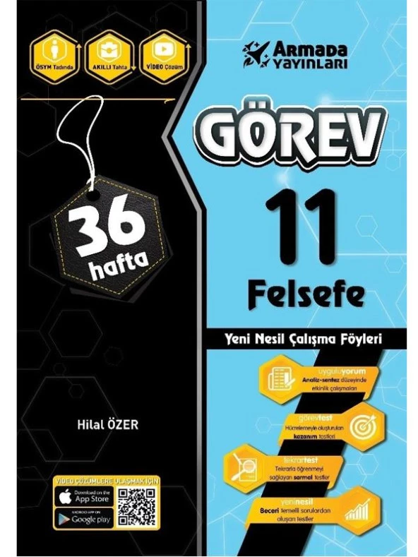 ARMADA 11.SINIF GÖREV FELSEFE YENİ NESİL ÇALIŞMA FÖYLERİ (36 HAFTA) ürün görseli 1