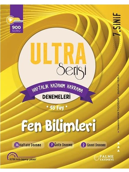 PALME 7.SINIF ULTRA FEN BİLİMLERİ HAFTALIK KAZANIM KAVRAMA DENEMELERİ ürün görseli 1