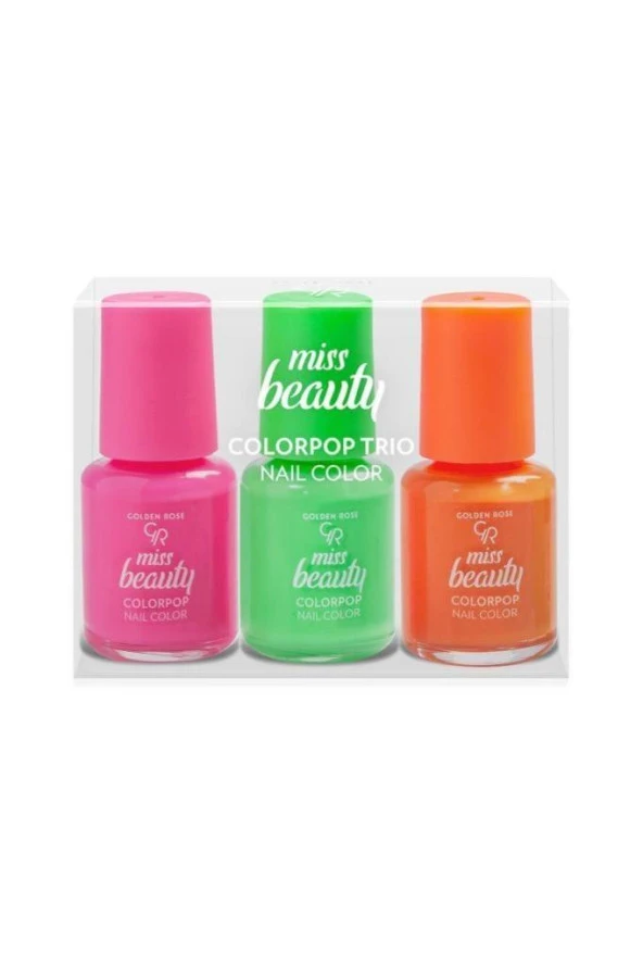 Golden Rose 3'lü Mini Oje - Gr Miss Beauty Colorpop Trio Nail Colors ürün görseli 1