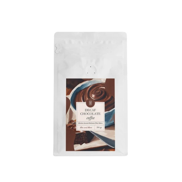 Mim and More Decaf Chocolate Coffee Çikolata Aromalı Kafeinsiz Filtre Kahve 200 Gr ürün görseli 1
