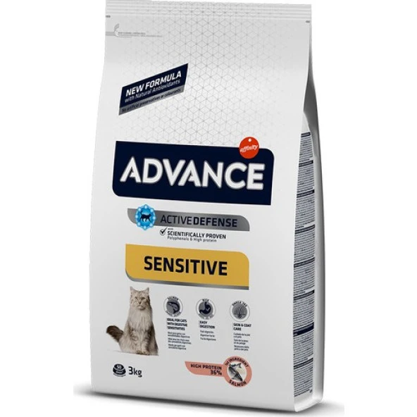 Advance Sensitive Somonlu Yetişkin Kedi Maması 3kg ürün görseli 1