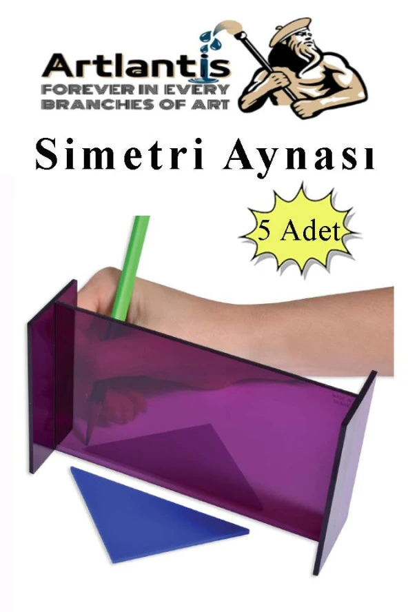 Simetri Aynası 5 Adet Ayna Yansıma Matematik Sınıf Ders Materyali ürün görseli 1
