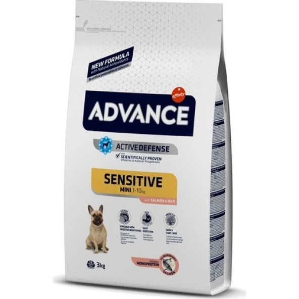 Advance Somonlu ve Pirinçli Hassas Küçük Irk Yetişkin Köpek Maması 3kg ürün görseli 1