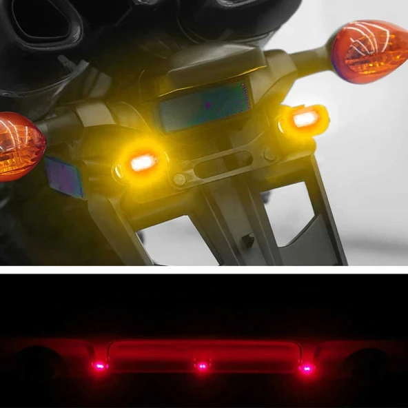 Kumandalı Şarjlı Çift RGB Led Flaşör - Resim 8