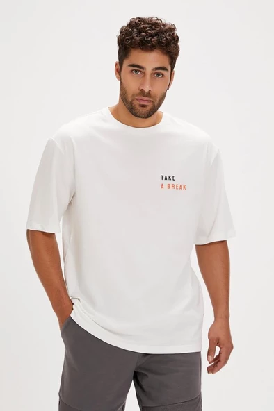 Bad Bear SAND T-SHIRT OS OFF-WHITE Erkek Tişört Beyaz S-XXL ürün görseli 1