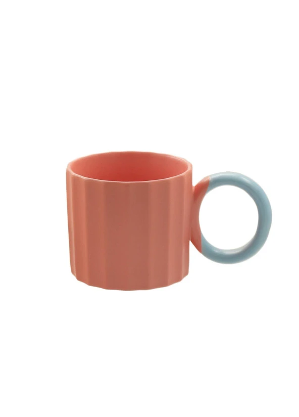 The Mia Runden Porselen Kupa Pembe 250 ml KPA0189 ürün görseli 1