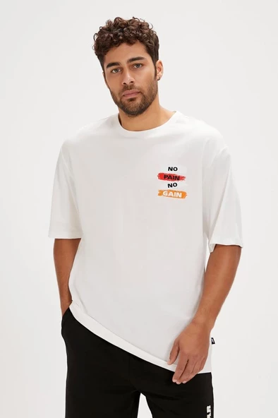 Bad Bear GAIN T-SHIRT OS OFF-WHITE Erkek Tişört Beyaz S-XXL ürün görseli 1