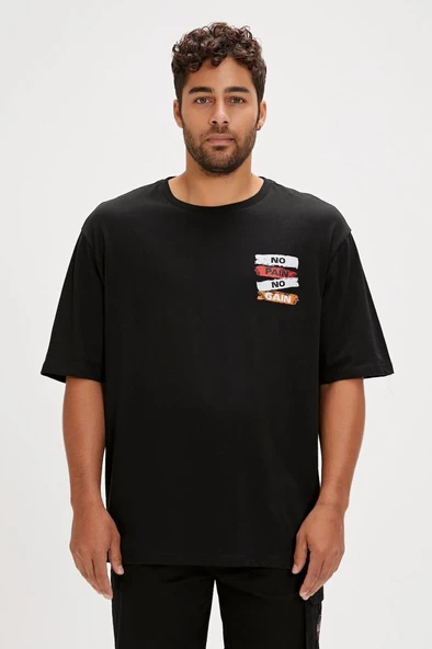 Bad Bear GAIN T-SHIRT OS NIGHT Erkek Tişört Siyah S-XXL ürün görseli 1