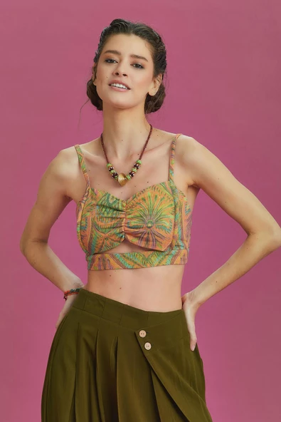 İnce Askılı Cut Out Detay Koton Bralet - Resim 2