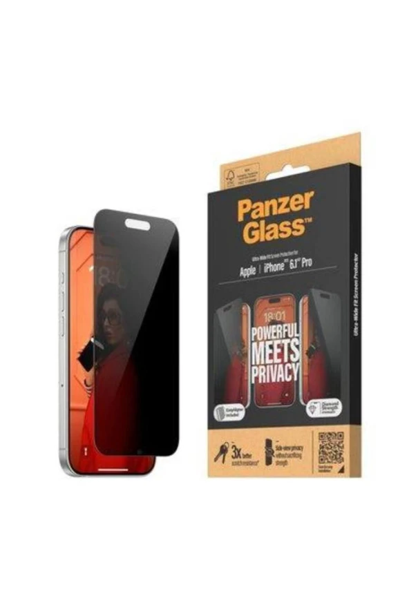 PanzerGlass iPhone 15 Pro UWF Privacy wA, Ekran Koruyucu ürün görseli 1