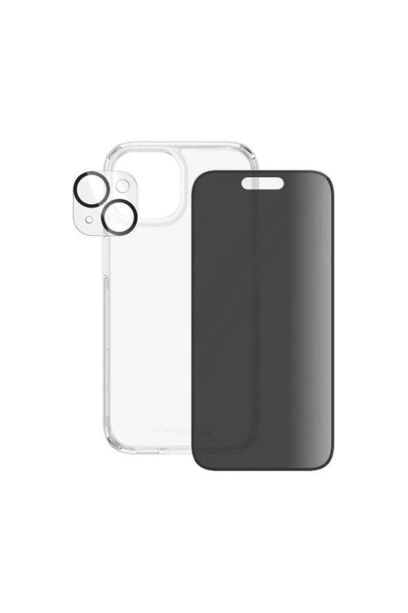 iPhone 15 UWF Privacy Bundle Ekran & Kamera Koruyucu Kapak - Resim 3