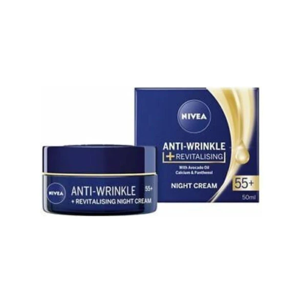 Nivea Kırışıklık Karşıtı Yenileyici 55+ Yaş Gece Kremi 50 ml ürün görseli 1