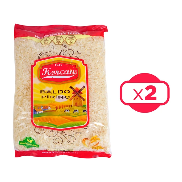 Korcan Baldo Pirinç 1000 gr 2 li - Resim 2