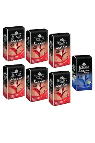 Beta Tea Kızıl Dem 1000 Gr X 6 Adet + Bergamot Rüyası 500 Gr ürün görseli 1