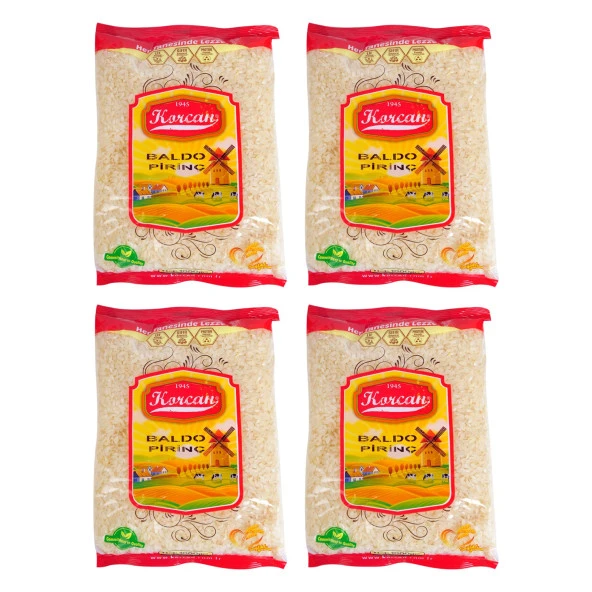 Korcan Baldo Pirinç 1000 gr x 4 Adet - Resim 2