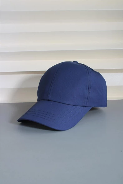Cappello Lacivert Spor Şapka Unisex Arkası Cırtlı Ayarlanabilir 24SAPKADUZ ürün görseli 1