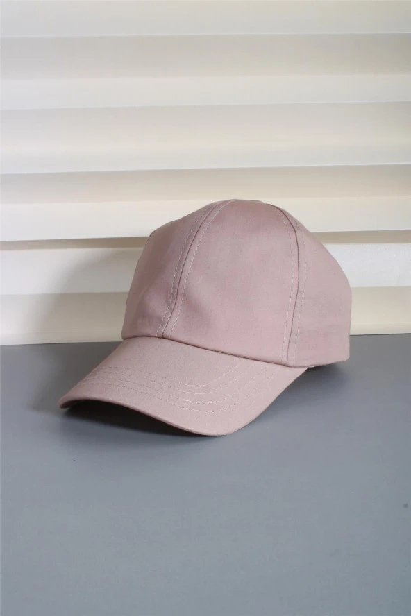 Cappello Bej Spor Şapka Unisex Arkası Cırtlı Ayarlanabilir 24SAPKADUZ ürün görseli 1