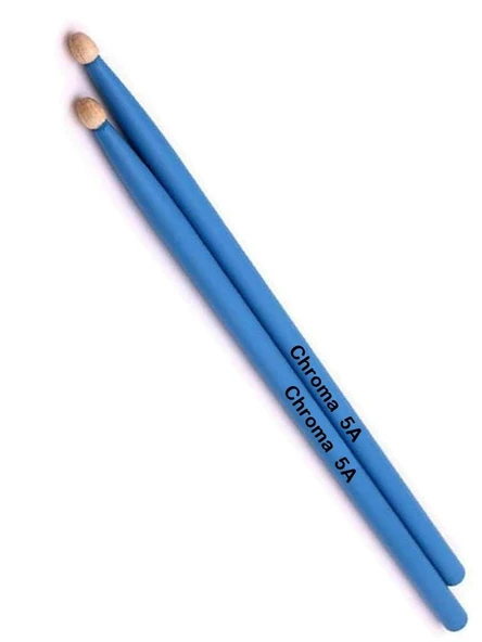 Chroma Baget Mavi - Davul - Bateri Bageti Drumsticks 5a Pürüzsüz Yüzey ürün görseli 1