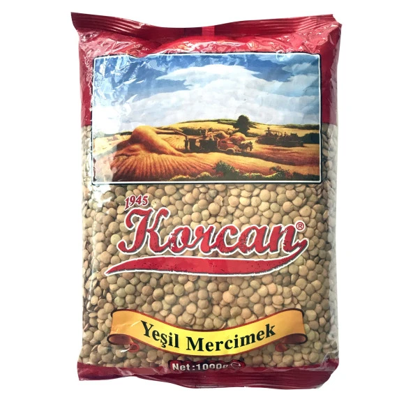 Korcan Yeşil Mercimek 1000 gr 2 li - Resim 3