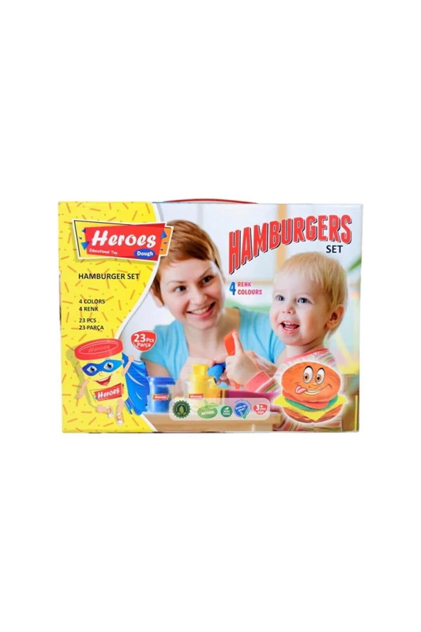 Heroes Hamburgers Oyun Hamuru Seti 23 Parça ERN-538 ürün görseli 1