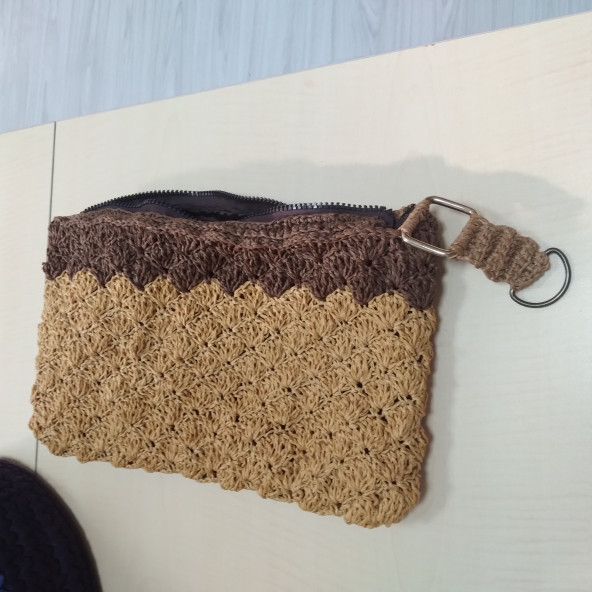 KADIN EL EMEĞİ HASIR CLUTCH ÇANTA ürün görseli 1