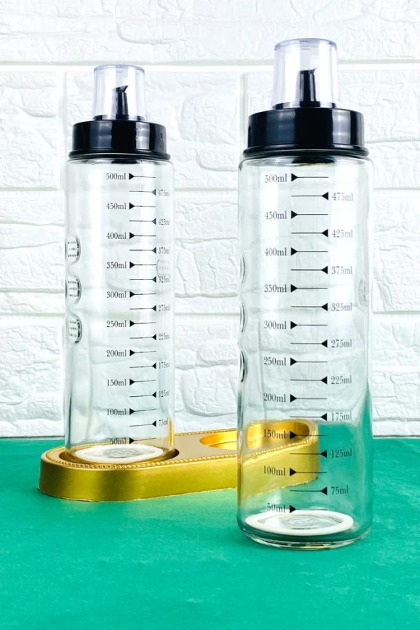 Cam İkili 500ml Standlı Yağlık Sirkelik Seti ürün görseli 1