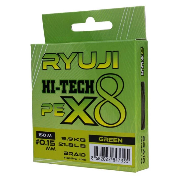 Ryuji Hi-Tech X8 150M Green İp Misina ürün görseli 1