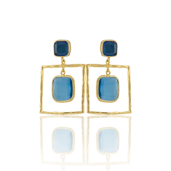Kadir Jewellery 22 Ayar Altın Kaplama Kadın Sallantılı Küpe -El İşçiliği Ve Hipoalerjenik Küpe ürün görseli 1